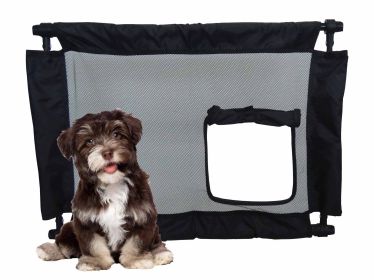 Pet Life Porta-Gate Travel Collapsible And Adjustable Folding  Dog Gate (Color: black)