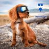 Dog Glasses for Small Breed Dog Goggles Dog UV Sunglasses Windproof Snowproof for Long Snout Dogs Mask with Soft Frame Adjustable Straps