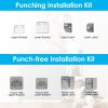 Retractable Baby Security Gate Door 58.3in Extra Wide Stair Gate for Toddlers Dogs Baby Gate with Punch Kit Punch-free Kit for Doorway Hallway Indoor