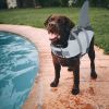 Dog Life Jacket Shark; Dog Lifesaver Vests with Rescue Handle for Small Medium and Large Dogs; Pet Safety Swimsuit Preserver for Swimming Pool Beach B