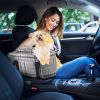 Console Pet Car Seat with Storage Pocket Booster Car Seat Portable Pet Travel Bag Machine Washable Pet Seat Fit For Small Dog
