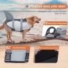 Dog Life Jacket Shark; Dog Lifesaver Vests with Rescue Handle for Small Medium and Large Dogs; Pet Safety Swimsuit Preserver for Swimming Pool Beach B
