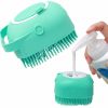 Dog Shampoo Massager Brush,  Grooming Scrubber Shower Brush For Bathing Short Hair Soft Silicone Brushes