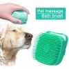 Dog Shampoo Massager Brush,  Grooming Scrubber Shower Brush For Bathing Short Hair Soft Silicone Brushes