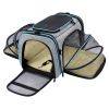 Pet Carrier Expandable Foldable Soft Dog Bag Backpack 5 Open Doors Reflective Tapes Pet Travel Bag Carrier