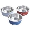 Dog Bowl For Food And Water, Stainless Steel Feeding Bowl, Durable Non-Skid Insulated Heavy Duty With Rubber Bottom For Medium Large Dogs