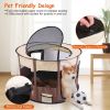 Foldable Playpen for Dog with Carry Bag Portable Travel Waterproof Indoor Outdoor Pet Cage Tent Detachable Upper Cover