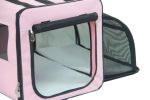 Dual-Expandable Wire Folding Lightweight Collapsible Travel Dog Crate