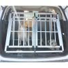Double Doors Pet Car Transport Cage Aluminium Puppy Travel Crate Box Trapezoidal Kennel Dog