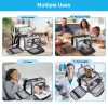 Pet Carrier Expandable Foldable Soft Dog Bag Backpack 5 Open Doors Reflective Tapes Pet Travel Bag Carrier