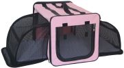 Dual-Expandable Wire Folding Lightweight Collapsible Travel Dog Crate