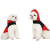 Dog Raincoat with Hood and Leash Hole, Adjustable Belly Strap, Reflective Strips, Lightweight Slicker Poncho Rain Jacket Coat for Small Medium Dogs