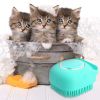 Dog Shampoo Massager Brush,  Grooming Scrubber Shower Brush For Bathing Short Hair Soft Silicone Brushes
