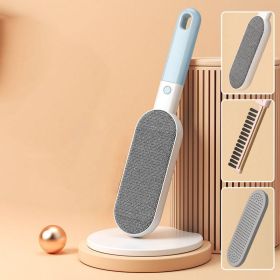 Double-Sided Clothing Pet Hair Removal Brush For Couch Laundry Car Carpet (Color: Blue)